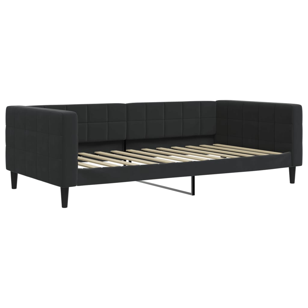 Divano Letto con Letto Estraibile Nero 100x200 cm in Velluto - homemem39