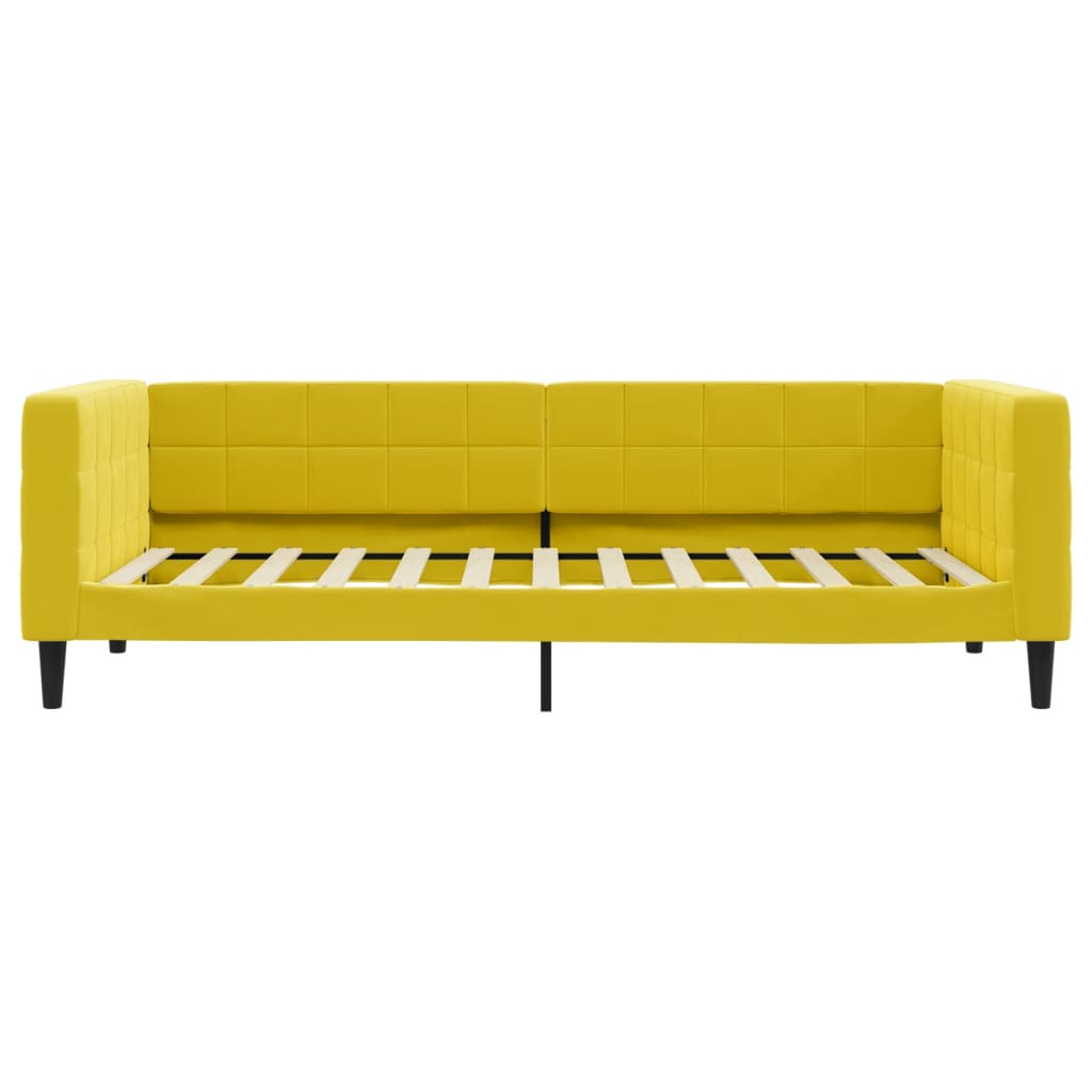 Divano Letto con Letto Estraibile Giallo 100x200 cm in Velluto - homemem39