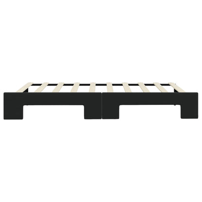 Divano Letto con Letto Estraibile Nero 90x190 cm in Velluto