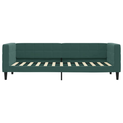 Divano Letto Estraibile Cassetti Verde Scuro 80x200cm Velluto - homemem39