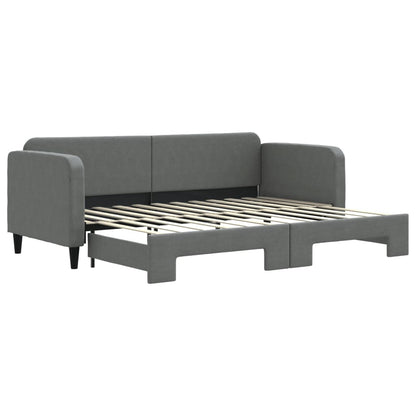 Divano Letto con Letto Estraibile Grigio Scuro 80x200 Tessuto - homemem39
