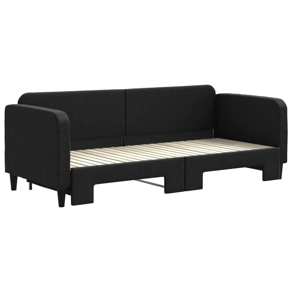 Divano Letto con Letto Estraibile Nero 80x200 Tessuto - homemem39