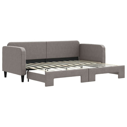 Divano Letto con Letto Estraibile Tortora 80x200 cm Tessuto