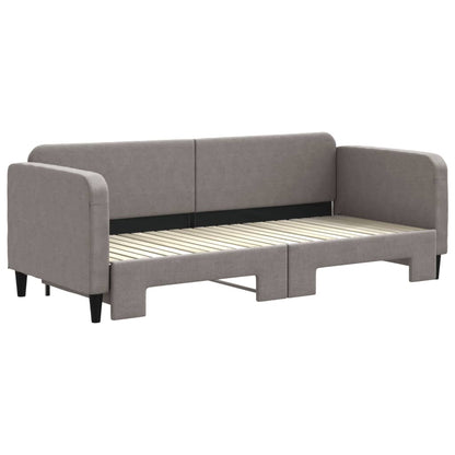 Divano Letto con Letto Estraibile Tortora 80x200 cm Tessuto - homemem39