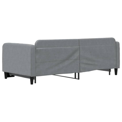 Divano Letto con Letto Estraibile Grigio Chiaro 90x200 Tessuto - homemem39