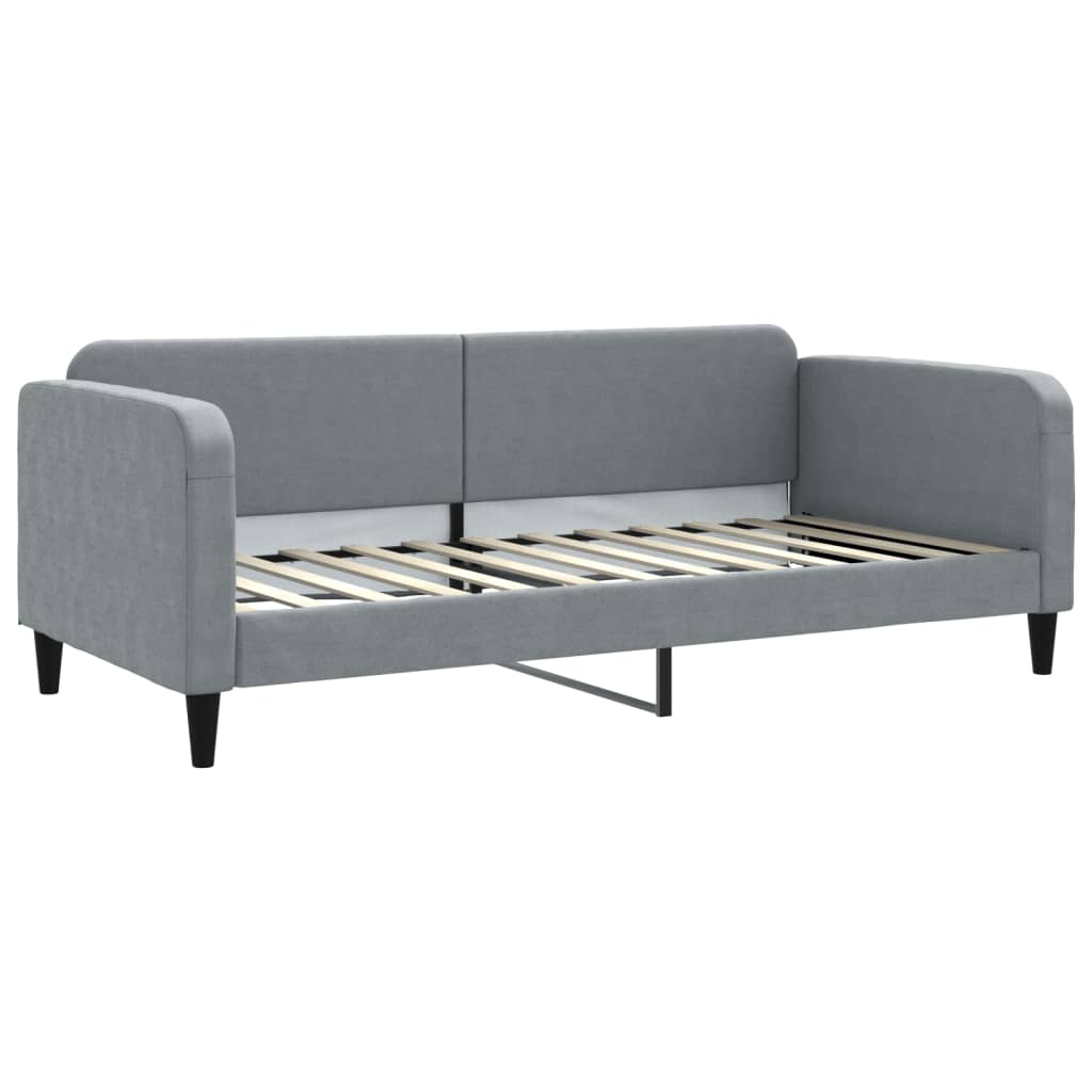 Divano Letto con Letto Estraibile Grigio Chiaro 90x200 Tessuto - homemem39