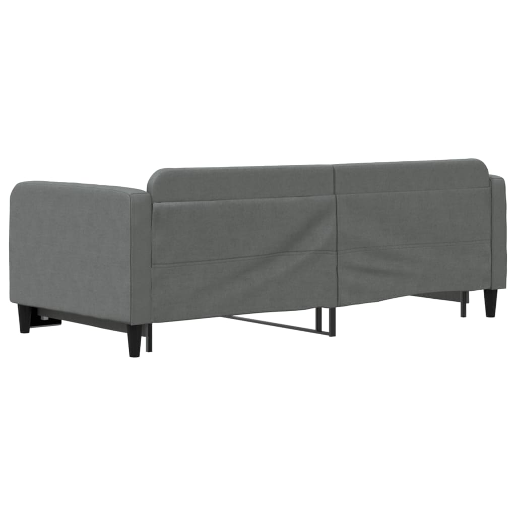 Divano Letto con Letto Estraibile Grigio Scuro 90x200cm Tessuto - homemem39