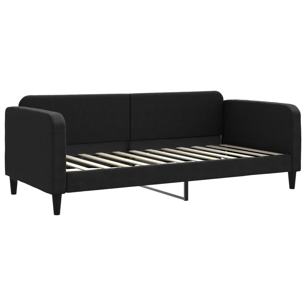 Divano Letto con Letto Estraibile Nero 90x200 cm in Tessuto - homemem39