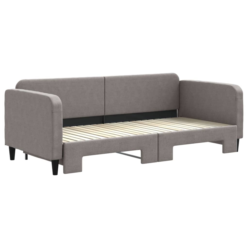 Divano Letto con Letto Estraibile Tortora 90x200 cm in Tessuto - homemem39