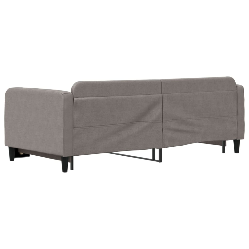 Divano Letto con Letto Estraibile Tortora 90x200 cm in Tessuto