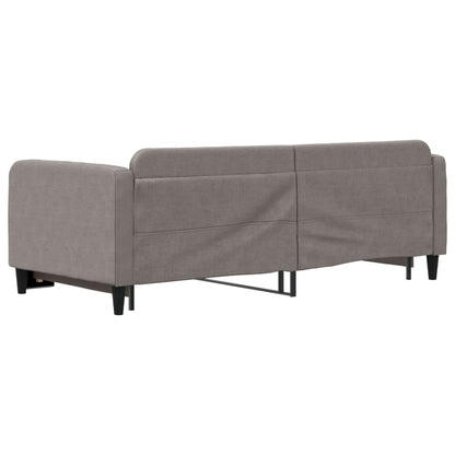 Divano Letto con Letto Estraibile Tortora 90x200 cm in Tessuto