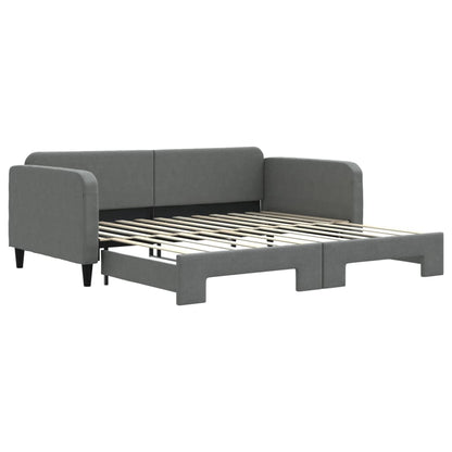 Divano Letto con Letto Estraibile Grigio Scuro 100x200 Tessuto - homemem39