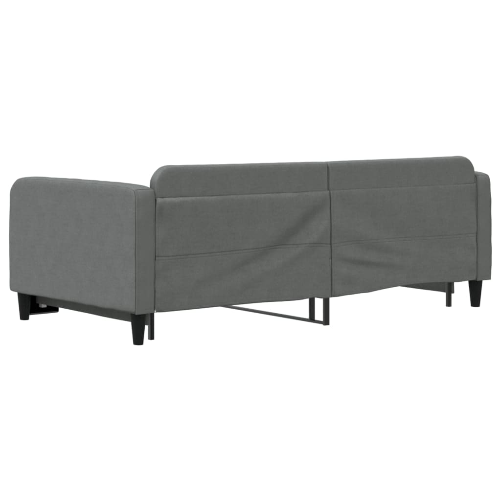 Divano Letto con Letto Estraibile Grigio Scuro 100x200 Tessuto - homemem39