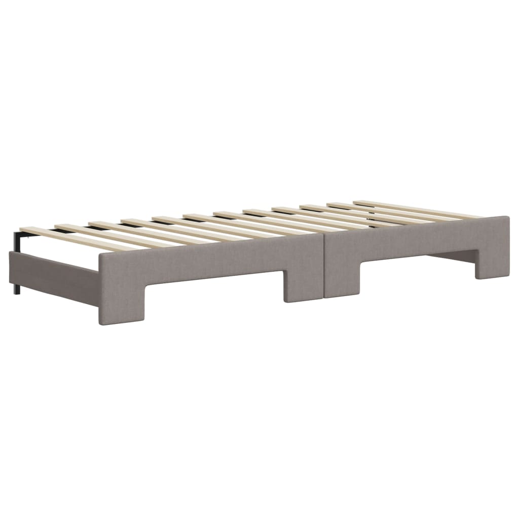 Divano Letto con Letto Estraibile Tortora 100x200 cm in Tessuto