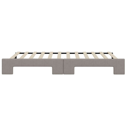 Divano Letto con Letto Estraibile Tortora 100x200 cm in Tessuto