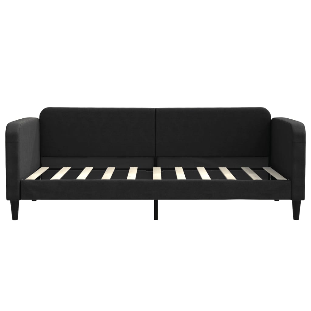 Divano Letto con Letto Estraibile Nero 90x190 cm in Tessuto | homemem39