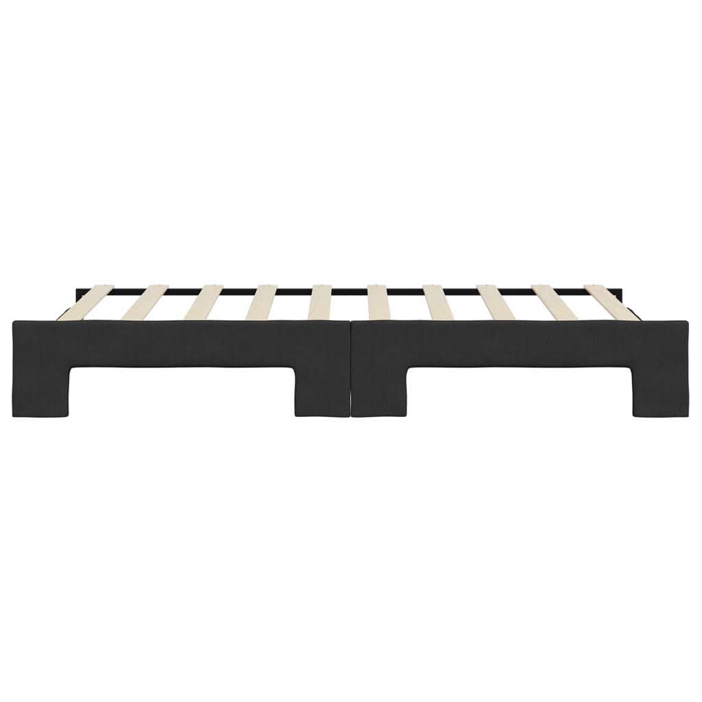 Divano Letto con Letto Estraibile Nero 90x190 cm in Tessuto | homemem39