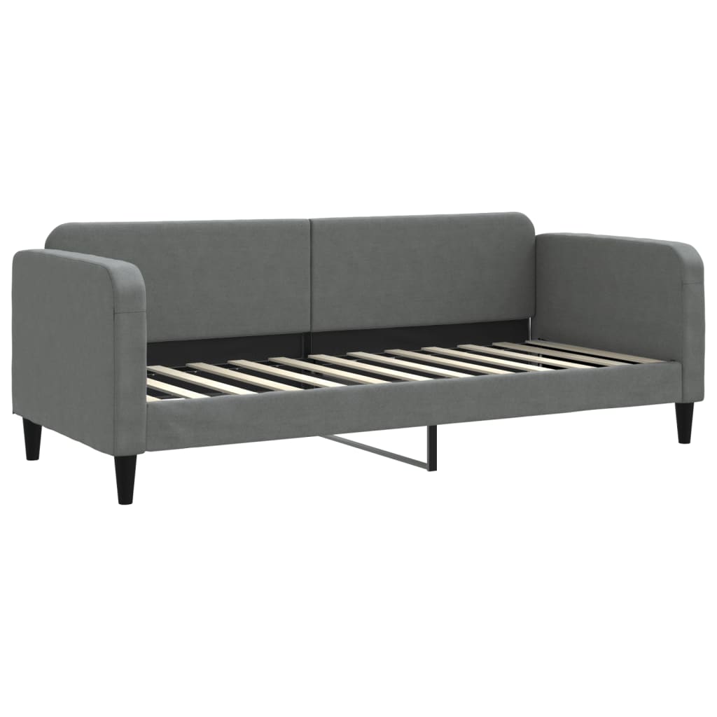 Divano Letto Estraibile Cassetti Grigio Scuro 80x200cm Tessuto - homemem39