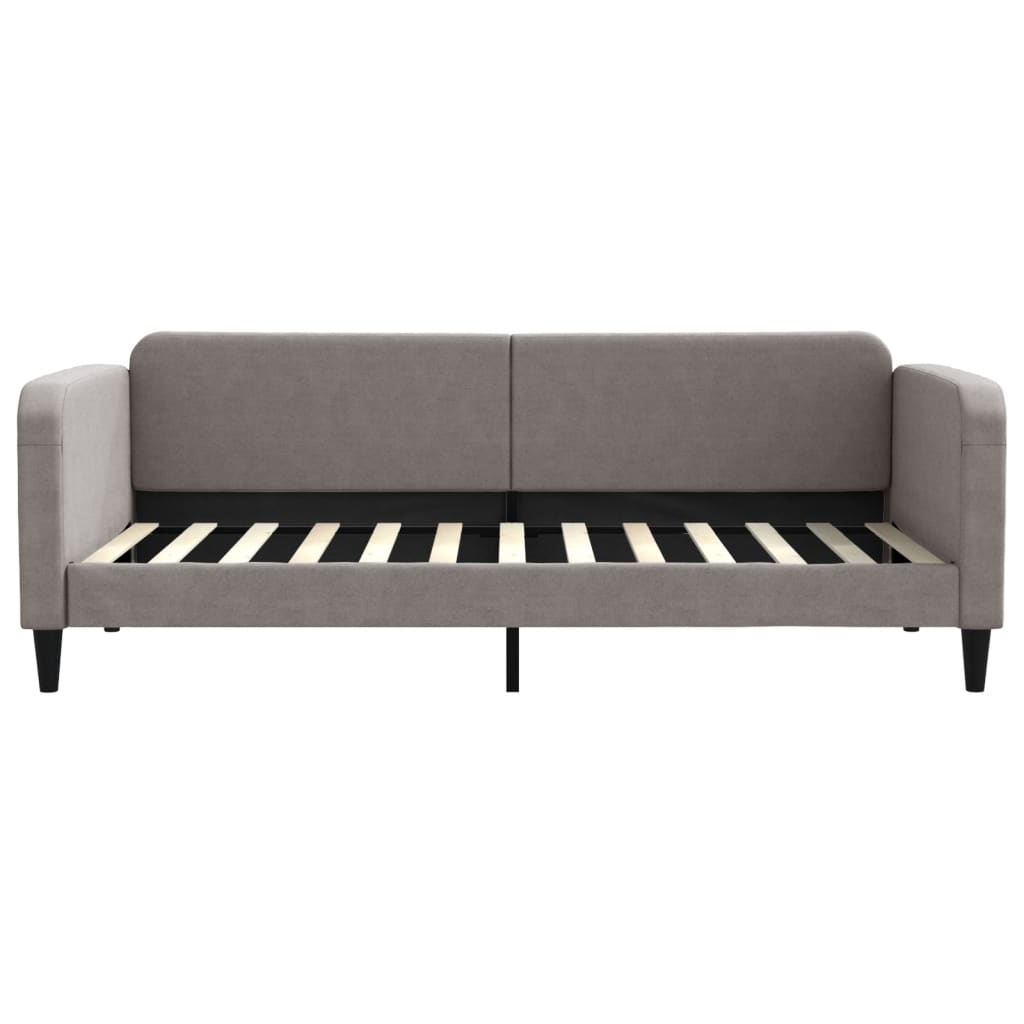 Divano Letto Estraibile con Cassetti Tortora 90x200 cm Tessuto