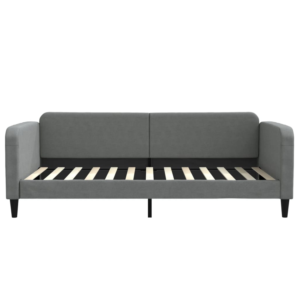 Divano Letto Estraibile Cassetti Grigio Scuro 100x200cm Tessuto - homemem39