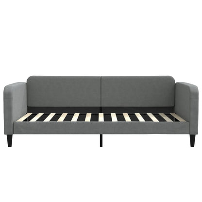 Divano Letto Estraibile Cassetti Grigio Scuro 100x200cm Tessuto - homemem39