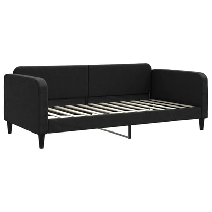 Divano Letto Estraibile con Cassetti Nero 100x200 cm in Tessuto - homemem39