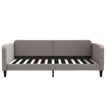 Divano Letto Estraibile con Cassetti Tortora 100x200 cm Tessuto