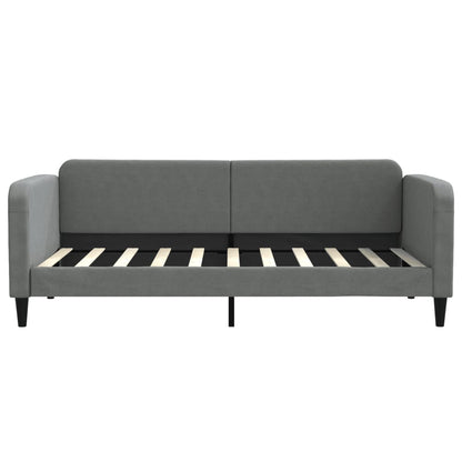 Divano Letto Estraibile Cassetti Grigio Scuro 90x190cm Tessuto - homemem39