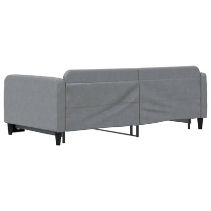 Divano Letto con Letto Estraibile Grigio Chiaro 100x190 Tessuto | homemem39
