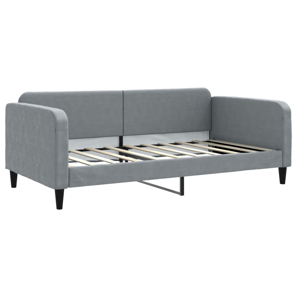 Divano Letto con Letto Estraibile Grigio Chiaro 100x190 Tessuto | homemem39
