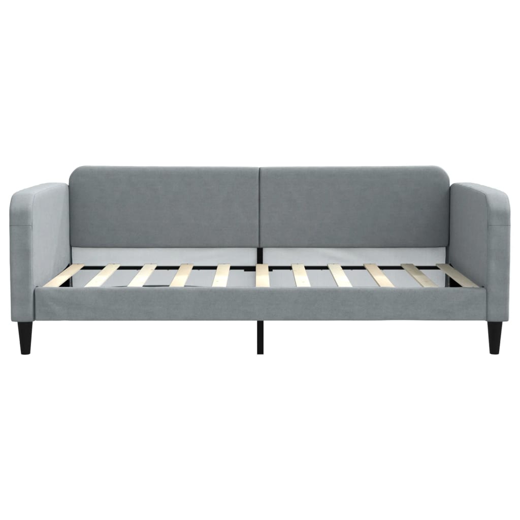 Divano Letto con Letto Estraibile Grigio Chiaro 100x190 Tessuto | homemem39