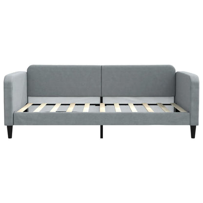 Divano Letto con Letto Estraibile Grigio Chiaro 100x190 Tessuto | homemem39