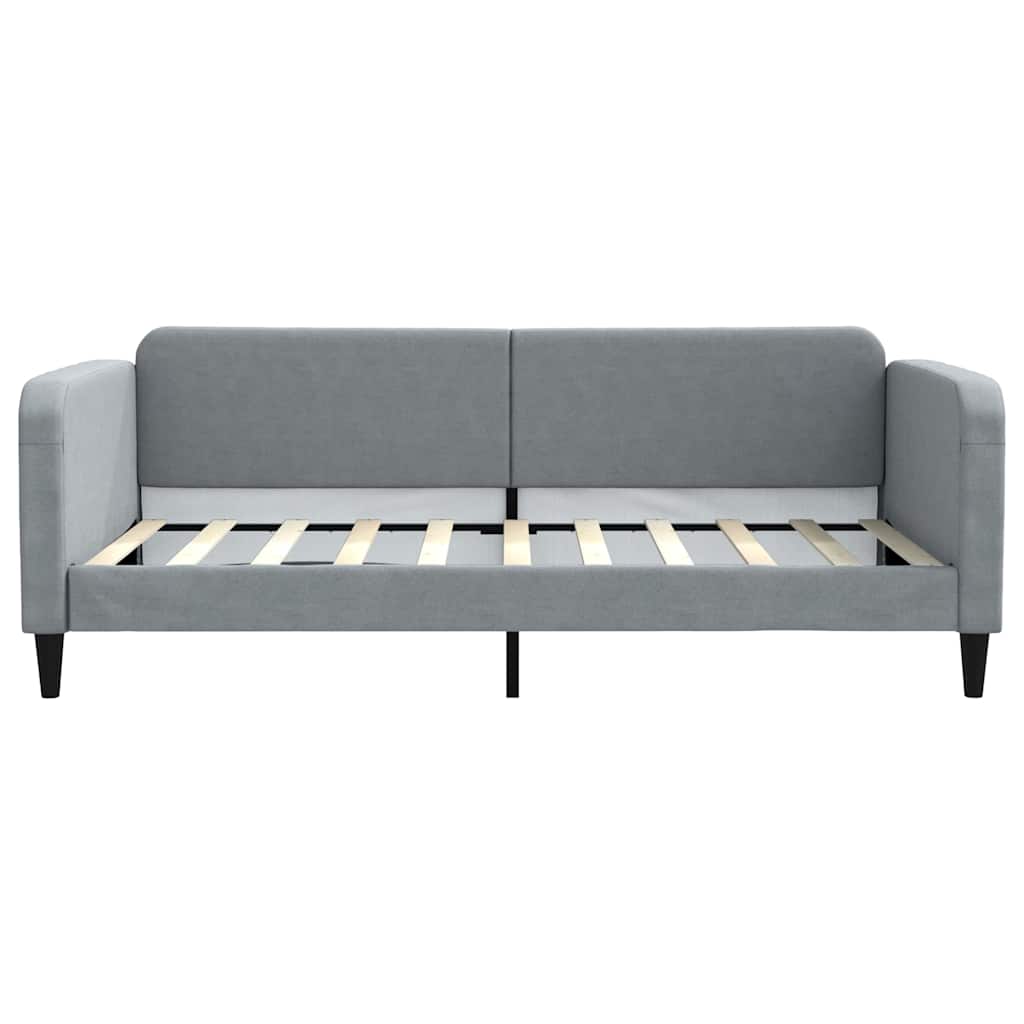Divano Letto Estraibile Cassetti Grigio Chiaro 100x190 Tessuto | homemem39