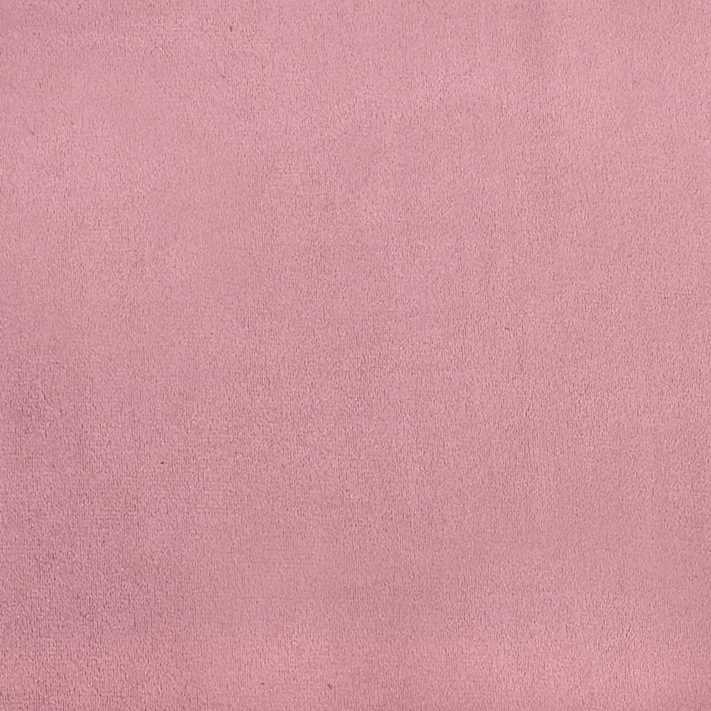 Divano Letto con Materasso Rosa 100x200 cm in Velluto