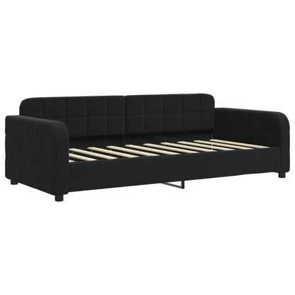 Divano Letto con Materasso Nero 90x190 cm in Velluto | homemem39