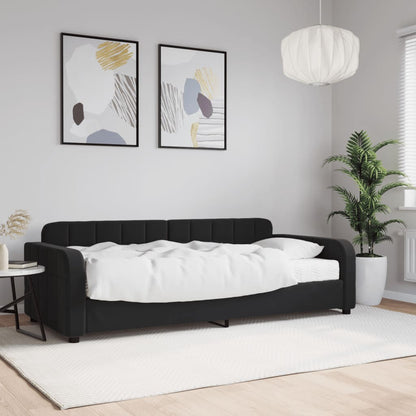 Divano Letto con Materasso Nero 90x190 cm in Velluto | homemem39