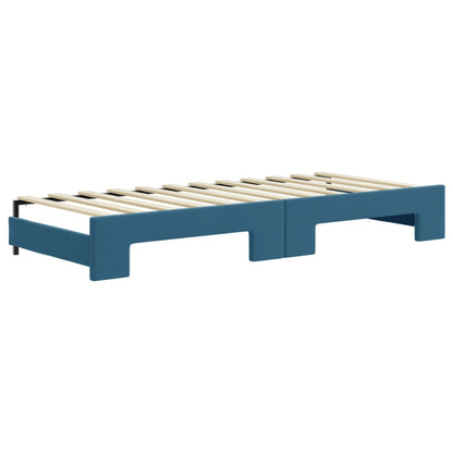 Divano Letto con Letto Estraibile Blu 80x200 cm in Velluto - homemem39