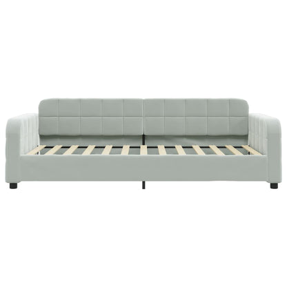 Divano Letto con Letto Estraibile Grigio Chiaro 80x200 Velluto - homemem39