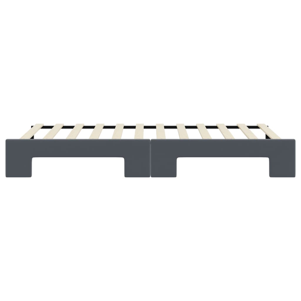 Divano Letto con Letto Estraibile Grigio Scuro 80x200cm Velluto | homemem39