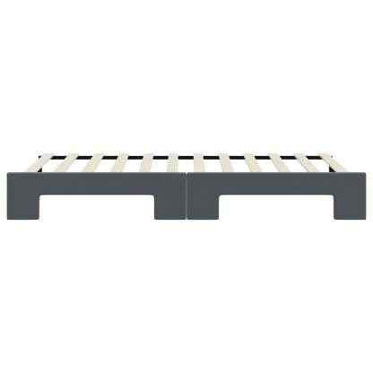 Divano Letto con Letto Estraibile Grigio Scuro 80x200cm Velluto | homemem39