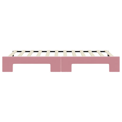 Divano Letto con Letto Estraibile Rosa 80x200 cm in Velluto - homemem39