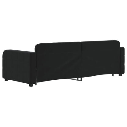 Divano Letto con Letto Estraibile Nero 80x200 cm in Velluto | homemem39
