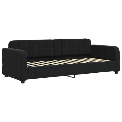 Divano Letto con Letto Estraibile Nero 80x200 cm in Velluto | homemem39