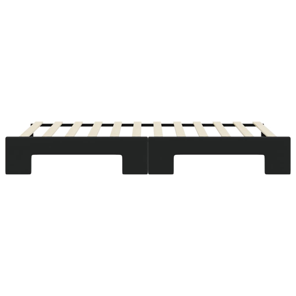 Divano Letto con Letto Estraibile Nero 80x200 cm in Velluto