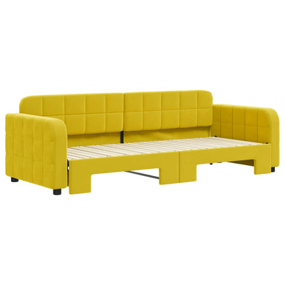 Divano Letto con Letto Estraibile Giallo 80x200 cm in Velluto - homemem39
