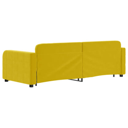 Divano Letto con Letto Estraibile Giallo 80x200 cm in Velluto - homemem39
