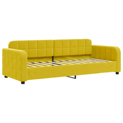 Divano Letto con Letto Estraibile Giallo 80x200 cm in Velluto - homemem39