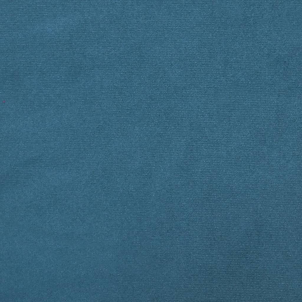 Divano Letto con Letto Estraibile Blu 100x200 cm in Velluto