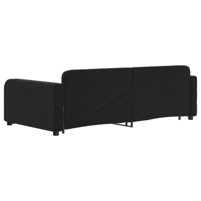 Divano Letto con Letto Estraibile Nero 100x200 cm in Velluto - homemem39