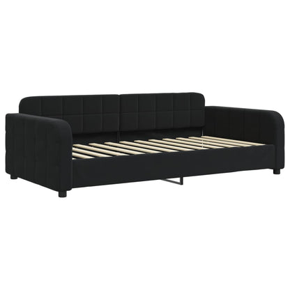 Divano Letto con Letto Estraibile Nero 100x200 cm in Velluto - homemem39